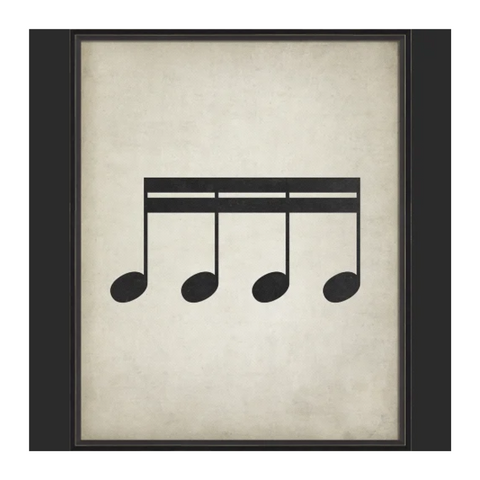 BC Music Note Joined Sixteenth Notes Wall Art - Large Wall Art