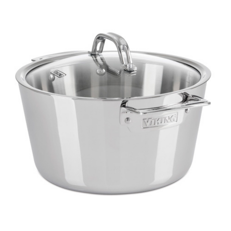 Viking Contemporary 5.2 Qt, 4.9 l., Dutch Oven, Mirror Finish with Glass Lid