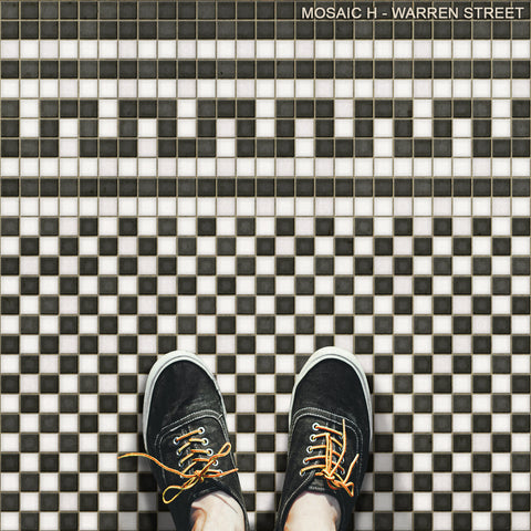 Mosaic H "Warren Street" Vinyl Floorcloth
