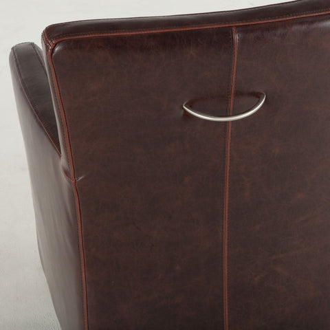 Peabody Rolling Dining Chair Back Detail