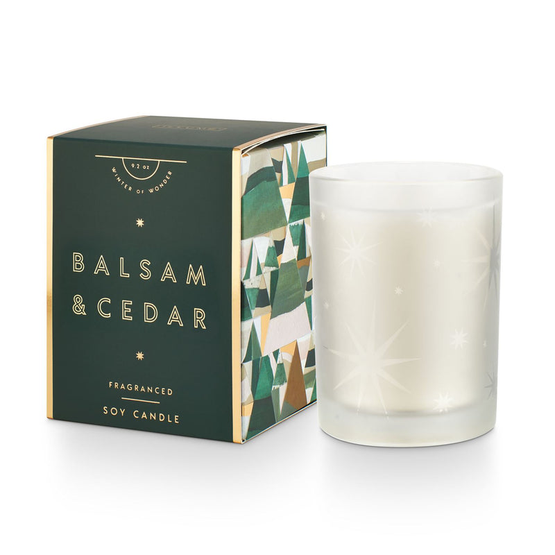 Balsam & Cedar Starburst Glass Votive Decor Illume