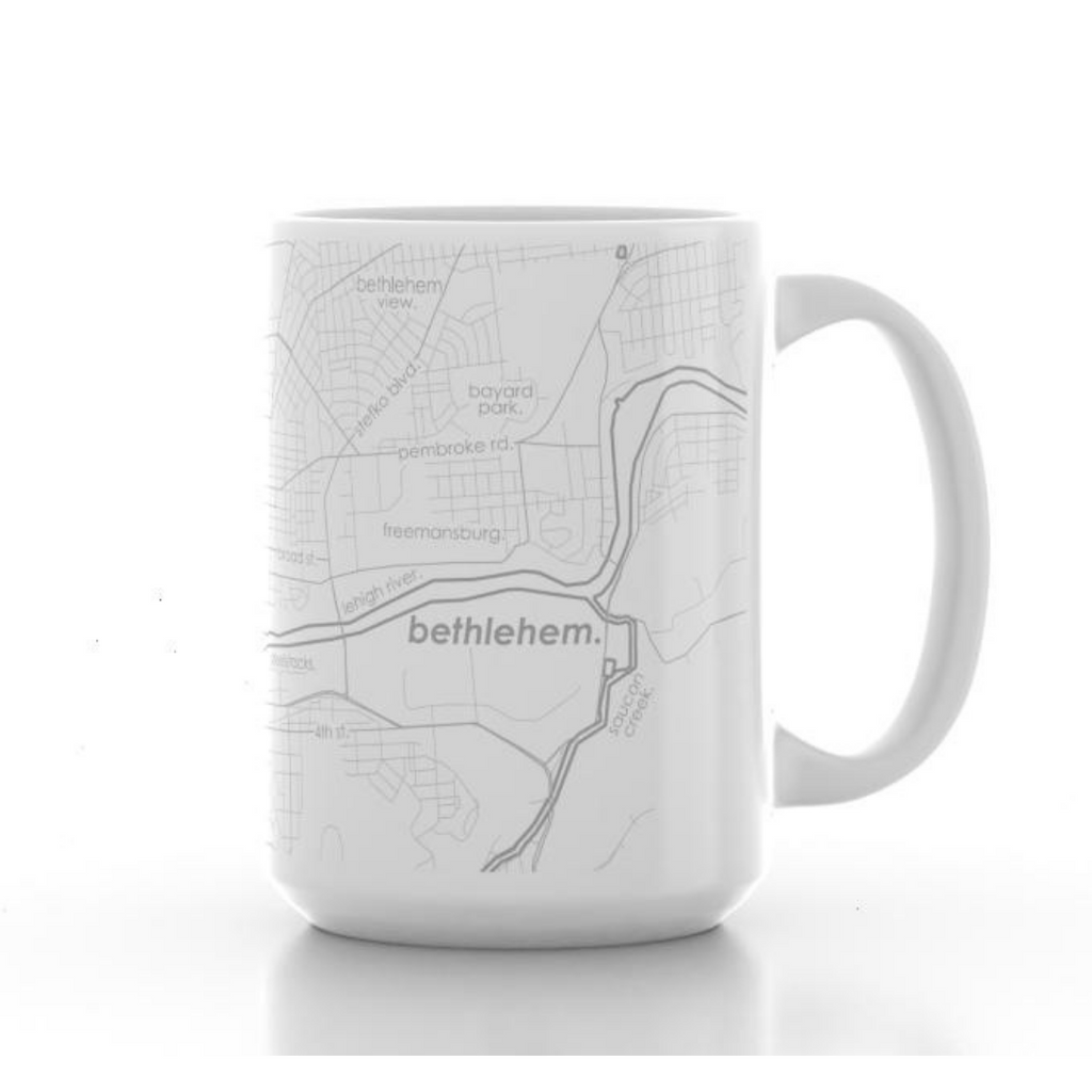 Bethlehem Map Ceramic Mug Kitchen Essentials