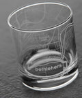 Bethlehem Map Etched Rocks Glass Barware