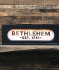 Bethlehem Est 1741 Light Box Sign Wall Art