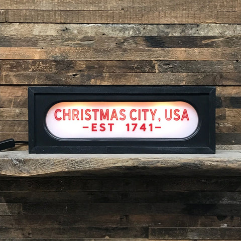 Christmas City USA Est 1741 Light Box Sign