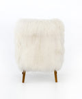 Ashland Armchair-Mongolia Cream Fur/Drifted Oak Furniture