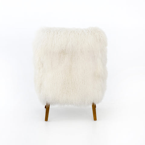 Ashland Armchair-Mongolia Cream Fur/Drifted Oak Furniture
