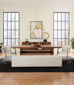White Leather Dining Chair Ergonomic Design Top Grain