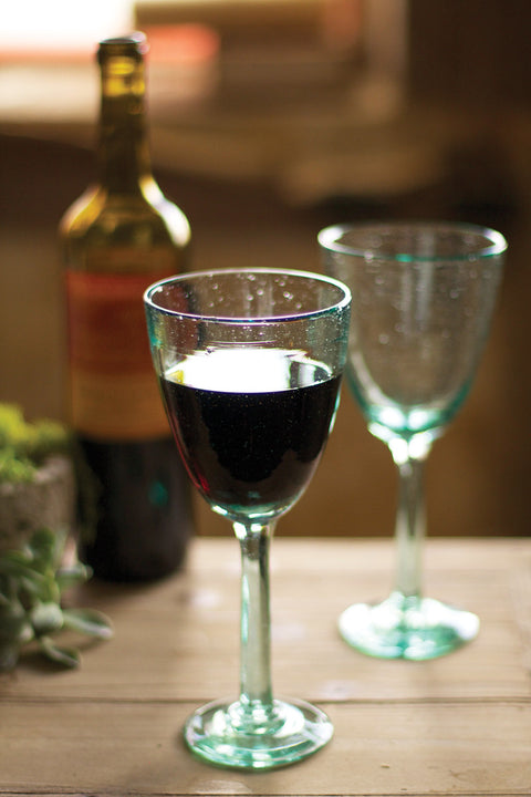 Recycled Glass Wine Stemware