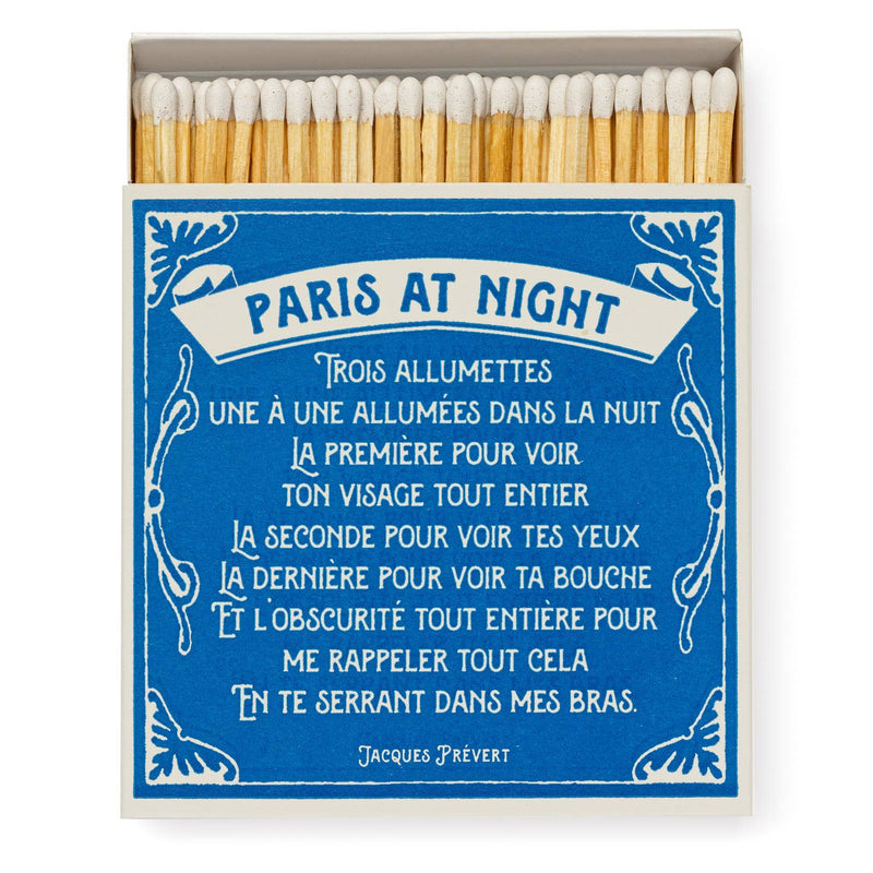 Paris At Night Poem Boxed Matches Archivist Gallery