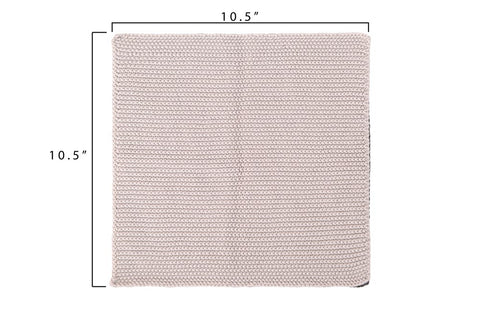 Square Cotton Knit Dish Cloth Taupe Dimensions