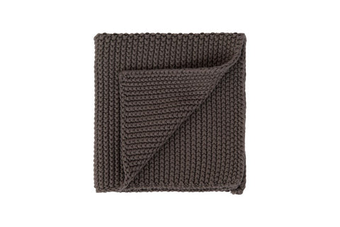 Square Cotton Knit Dish Cloth Dark Grey