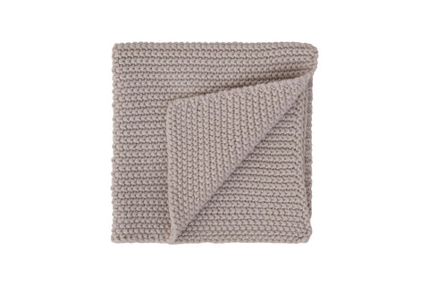 Square Cotton Knit Dish Cloth Taupe