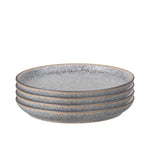 Denby Studio Grey Coupe Dinner Plates Stacked
