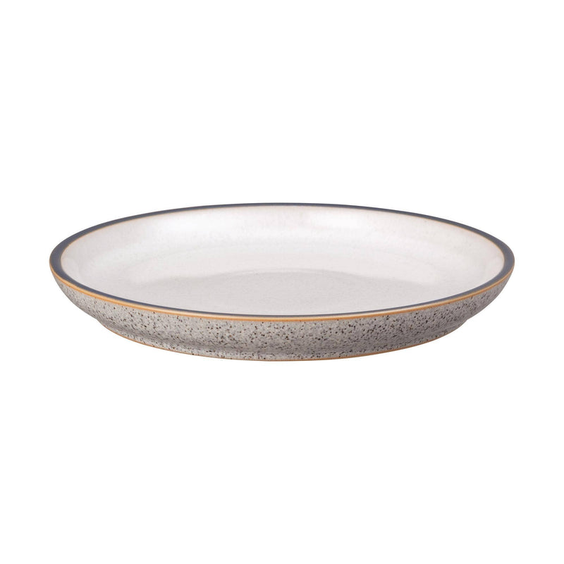 Denby Studio Grey White Medium Coupe Plate Side View