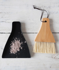 Mini Bamboo Brush & Metal Dust Pan Set Great Gifts For Clean Freaks