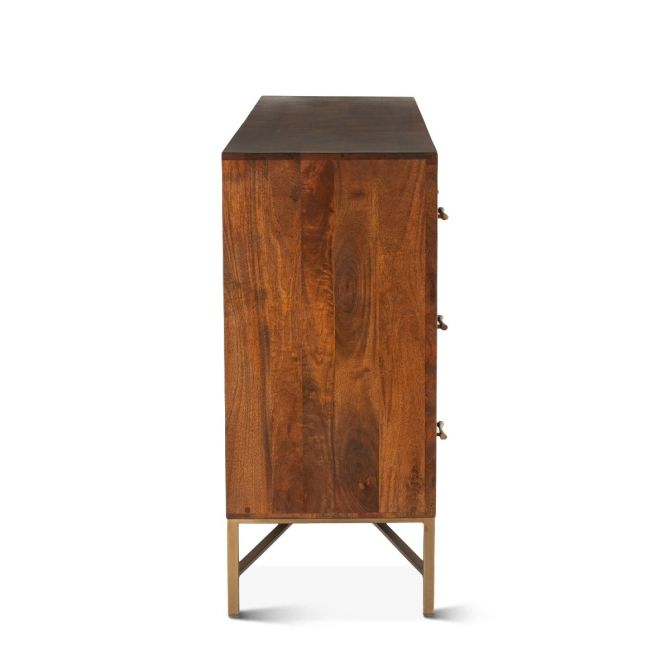 Solid Wood 6 Drawer Dresser Mango Wood Cosmopolitan