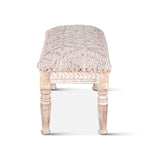 Marrakesh 39" Woven Upholstered Accent Bench Side View