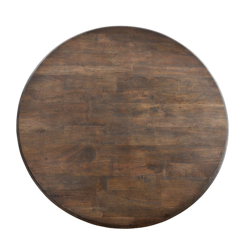 Nimes 60" Round Dining Table Weathered Mango