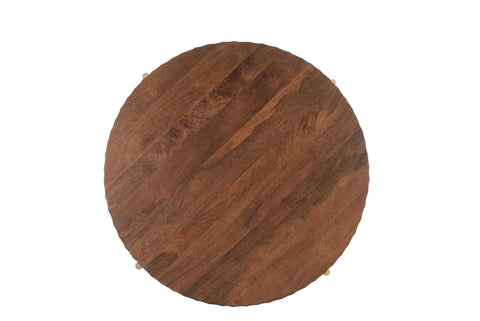 Santa Cruz 34" Round Two-Toned Coffee Table Top Overview
