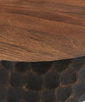 Santa Cruz 24" Two-Toned Round Side Table Top Detail