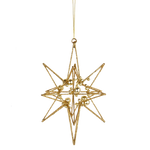 Geometric Star Ornament, Gold