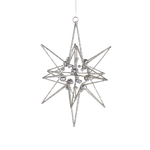 Geometric Star Ornament, Silver