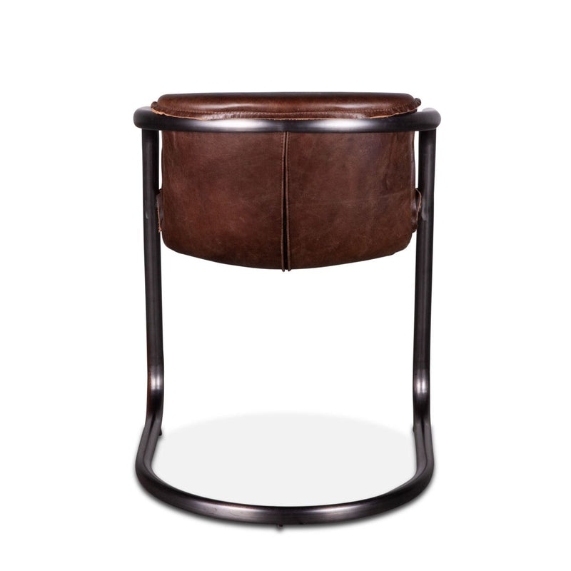 Nisky Leather Dining Chair - Geisha Brown