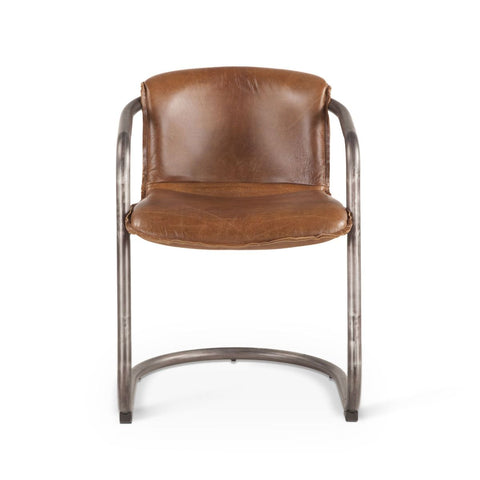 Nisky Leather Dining Chair - Berham Chestnut