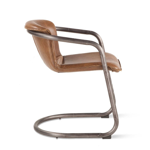 Nisky Leather Dining Chair - Berham Chestnut