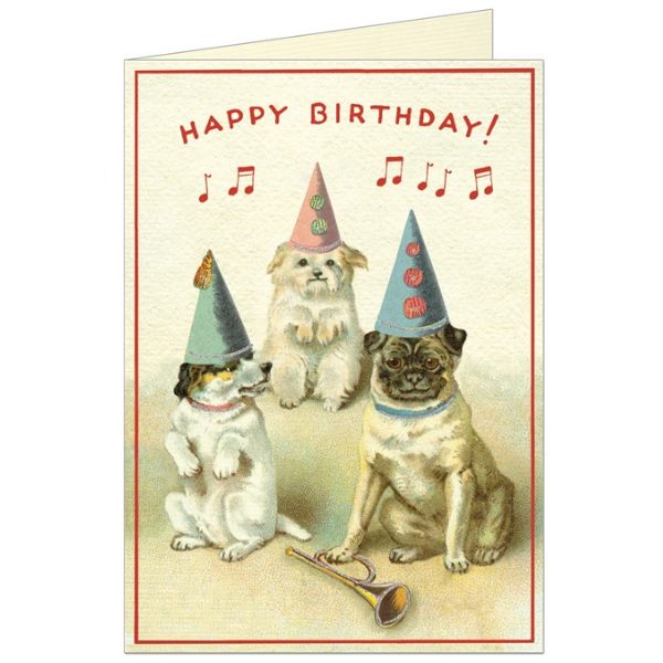 Cavallini "Happy Birthday Dogs 2" Greeting Card