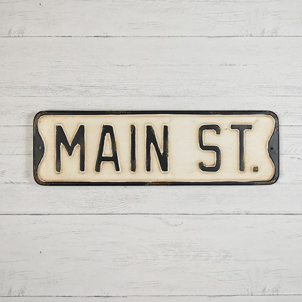 Vintage Style Tin "Main St" Sign