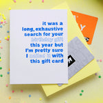 Gift Card Letterpress Birthday Card