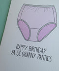 Happy Birthday Ya Ol' Granny Panties Funny Birthday Card + Getting Older