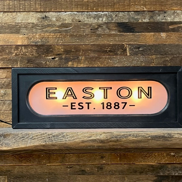 Easton PA Established 1887 Light Box Sign