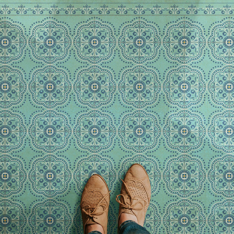 Pattern 28 "A Tranquil Heart" Vinyl Floorcloth