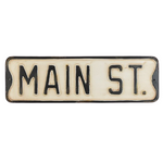 Vintage Style Tin "Main St" Sign