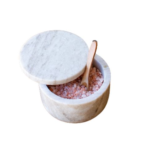 Oversized Marble Salt Pig Salt Cellar Pinch Pot