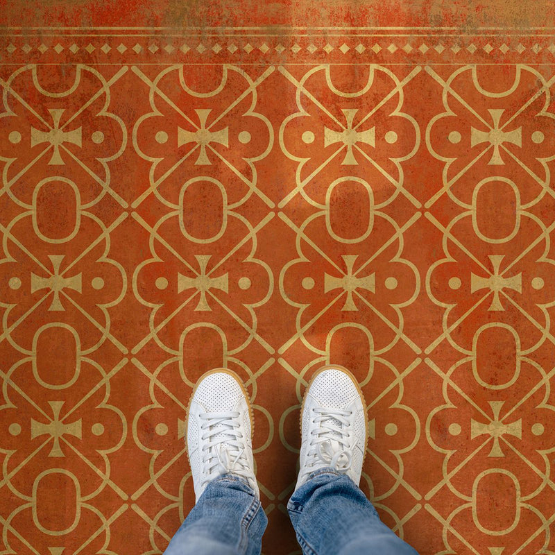 Pattern 05 "Miss Scarlet" Vinyl Floorcloth