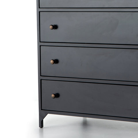 Belmont Modern Vintage Black 8 Drawer Tall Dresser - Black Domaci Belmont Modern Vintage Black 8 Drawer Tall Dresser - Black Domaci
