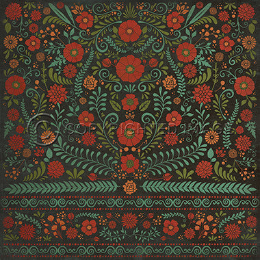 Pattern 36 "A Garden to Walk In" Vinyl Floorcloth