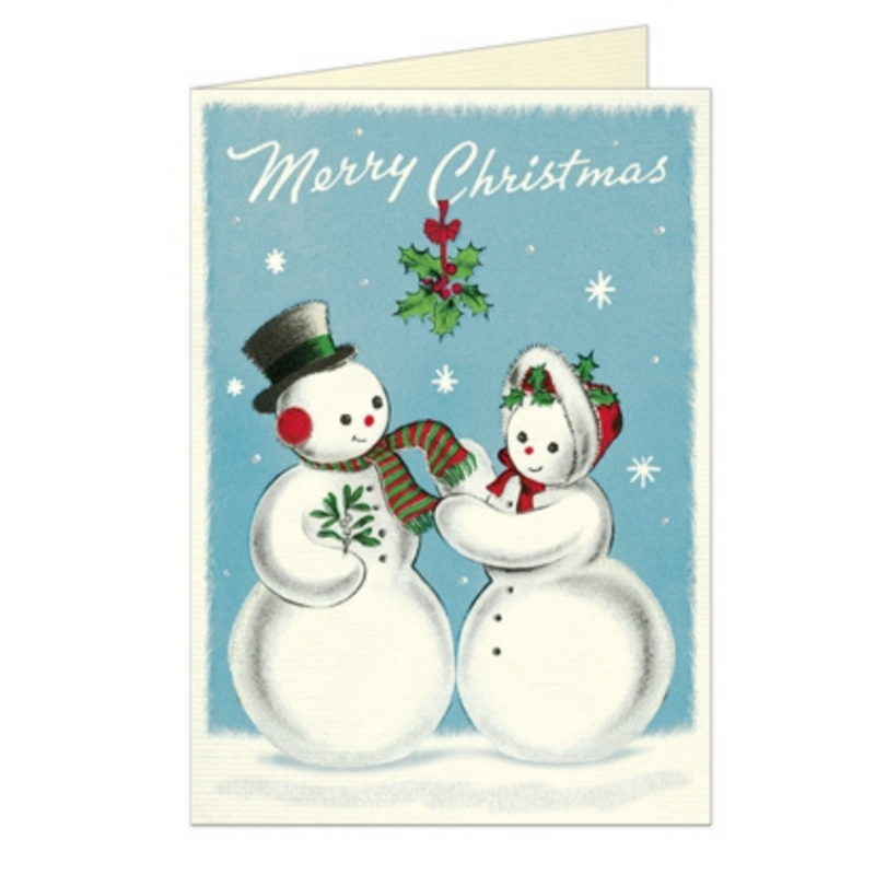 Cavallini Snow Couple Greeting Card