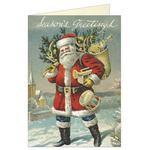 Cavallini Classic Santa Greeting Card