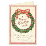Cavallini Christmas Wreath Greeting Card