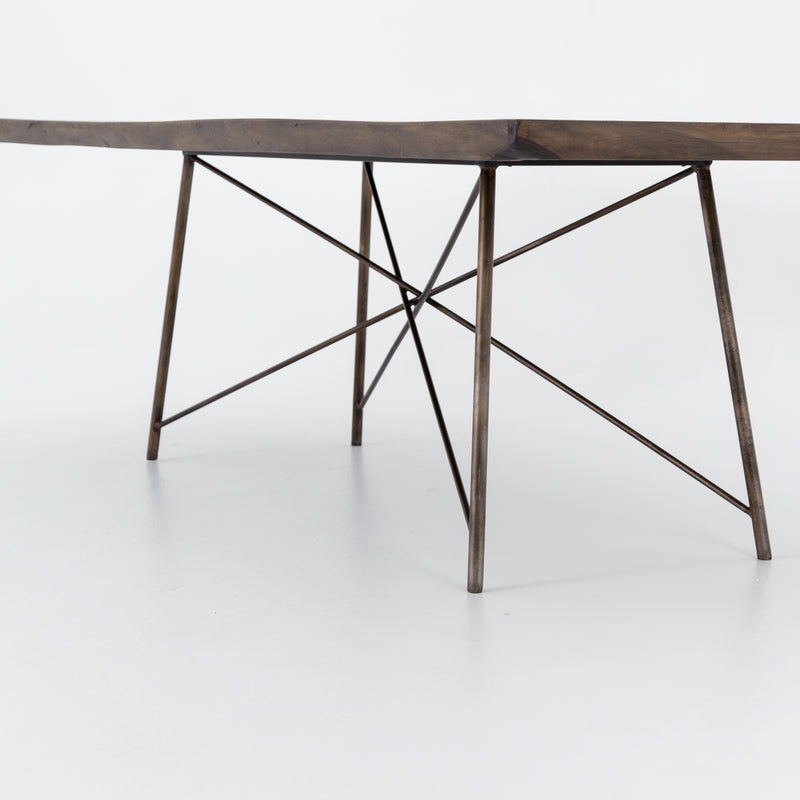 Rocky Dining Table-Bronzed Iron