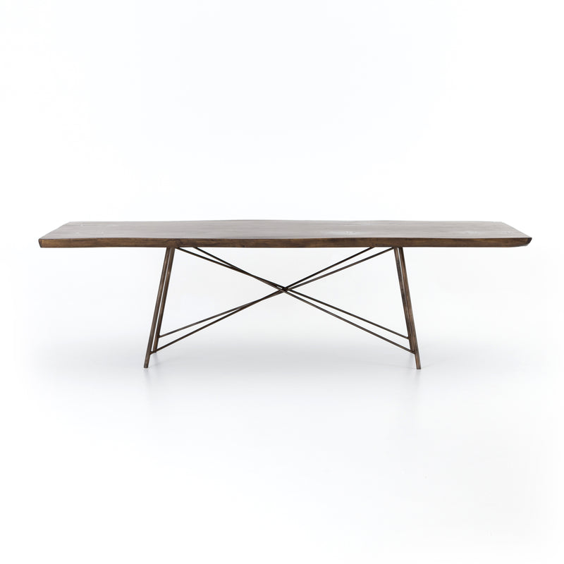 Rocky Dining Table-Bronzed Iron