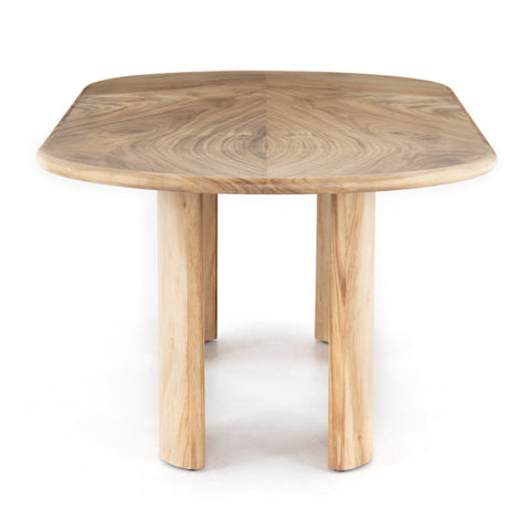 Lunas Oval Dining Table - Gold Guanacaste