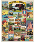 Cavallini National Parks Vintage Jigsaw Puzzle 1000 pieces