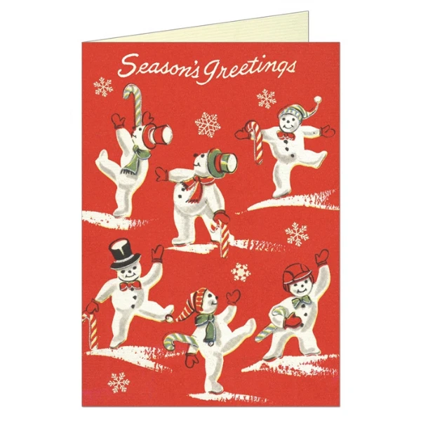 Cavallini "Snowmen" Greeting Card