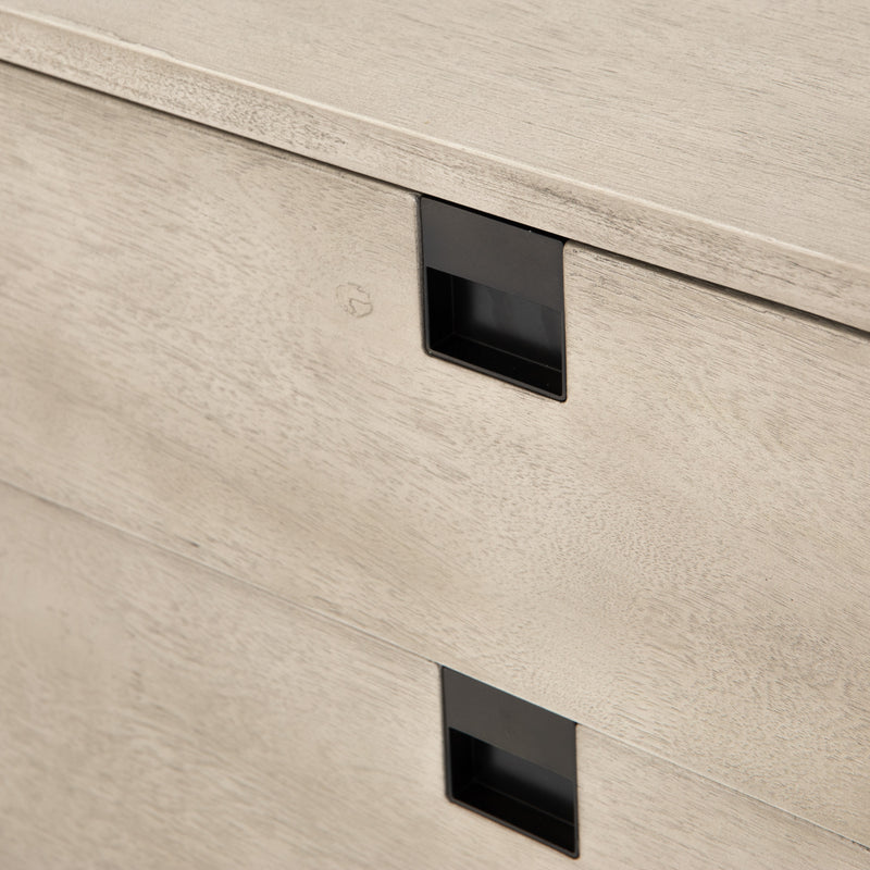 Carly 2 Drawer Nightstand-Grey Wash
